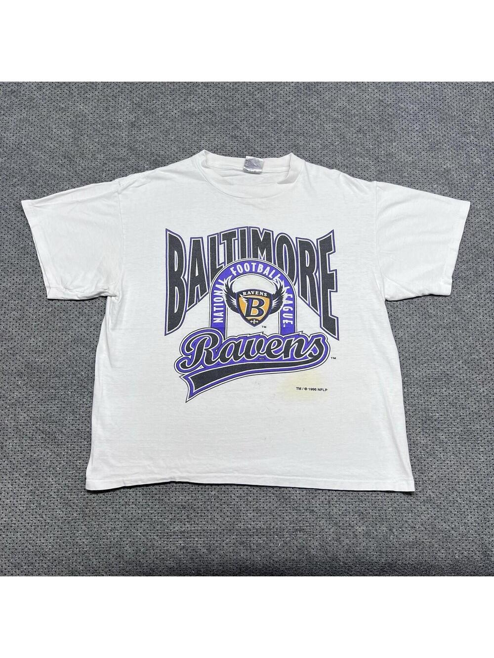 Vintage 1996 Baltimore Ravens T-Shirt Large National Football League MENS RARE